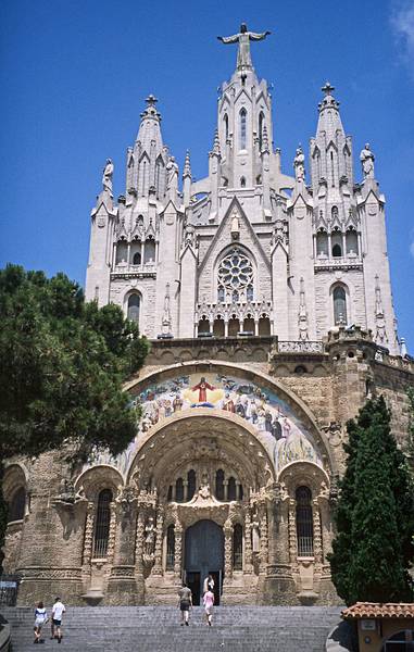July 13, 2000 - Barcelona, Spain.<br />Sacred Heart Church atop Tibidabo.