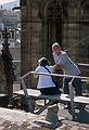 July 13, 2000 - Barcelona, Spain.<br />Atop the cathedral in the Barri Gotic.<br />Joyce and Ronnie.