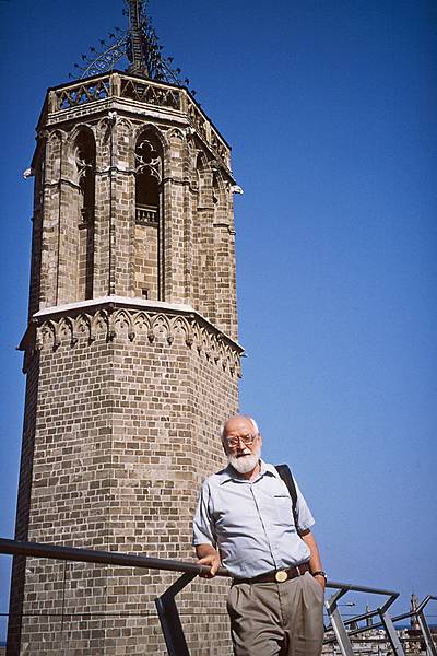 July 13, 2000 - Barcelona, Spain.<br />Atop the cathedral in the Barri Gotic.<br />Egils.
