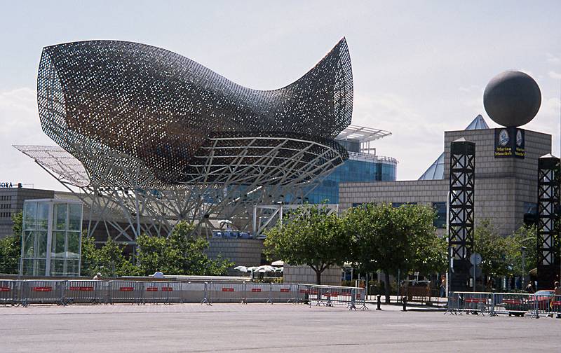 July 14, 2000 - Barcelona, Spain.<br />Frank Gehry's whale of a sculpture in the former Olympic village.