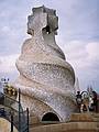 July 14, 2000 - Barcelona, Spain.<br />Gaudi's La Pedrera building.<br />Chimney.
