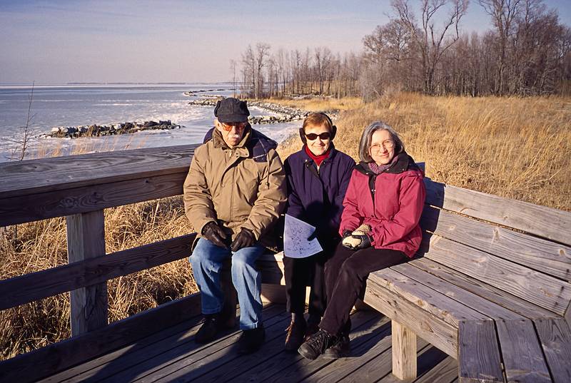 Ronnie, Baiba, and Joyce.<br />Jan. 3, 2001 - Eastern Neck Island National Wildlife Refuge, Eastern Shore, Maryland.
