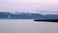 South shore of Lake Tahoe with a couple of ski areas (Heavenly Valley is one of them).<br />Jan. 19, 2001 - Eagle Rock Outlook at Tahoe Pines off CA-89.
