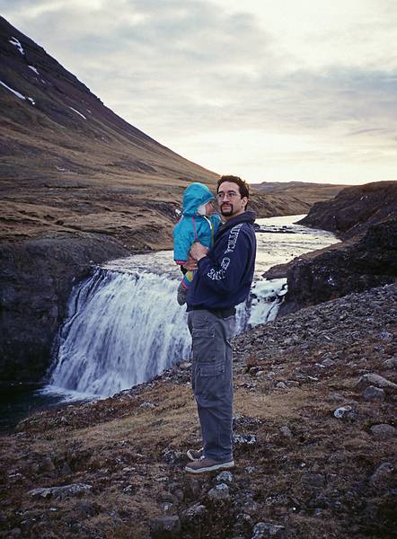 Eric with Gujn.<br />Jan. 26, 2001 - Vicinity of Reykjavik, Iceland.