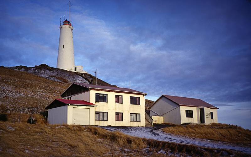 Lighthouse at Reykjanes.<br />Jan. 27, 2001 - Reykjanes, Iceland.