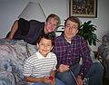 Eriks, Laila, and Juris.<br />May 27, 2001 - At Mirdza's in Manchester by the Sea, Massachusetts.