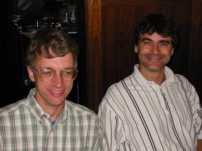 July 16, 2001 - TGI Friday at The Loop in Methuen, Massachusetts.<br />Retirement luncheon for Ev and myself.<br />Tim and Kurt.