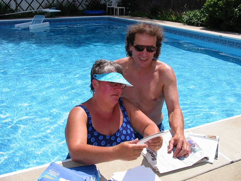 July 29, 2001 - At Marie's in Lawrence, Massachusetts.<br />Norma and Paul.