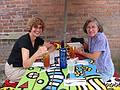 Aug 3, 2001 - North Adams, Massachusetts.<br />Ruth Susen and Joyce having lunch at the Joga Caf, 23 Eagle Street.