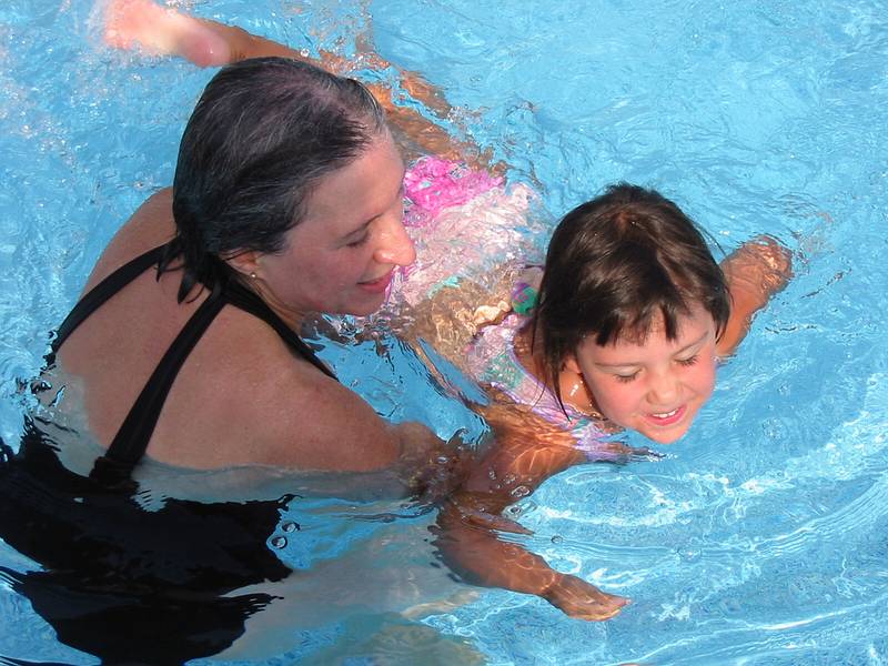 Sept 8, 2001 - At Tom and Kim's in South Hampton, New Hampshire.<br />Joyce and Arianna.