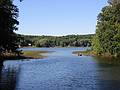 Sept 16, 2001 - Maudslay State Park, Newburyport, Massachusetts.<br />Artichoke River with its junction with the Merrimack River from Curzon's Mill Road bridge.