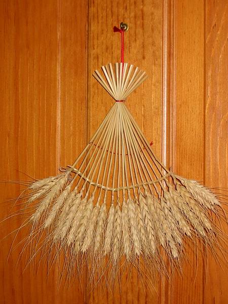 Oct 24, 2001 - Merrimac, Massachusetts.<br />Wheat decoration on kitchen door.