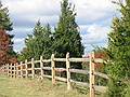 Oct 27, 2001 - A farm on Ipswich Road in Topsfield, Massachusetts.<br />A split rail fence.