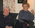 Nov 3, 2001 - Merrimac, Massachusetts.<br />Baby shower for Carl and Holly and birthday celebration for Arianna and Kim.<br />Marie and aunt Henrietta (Marie's sister in law).
