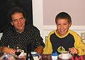 Nov 3, 2001 - Merrimac, Massachusetts.<br />Baby shower for Carl and Holly and birthday celebration for Arianna and Kim.<br />Paul and Michael.