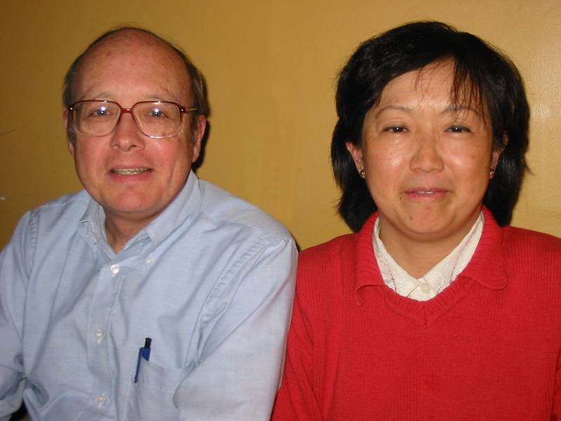 Nov 9, 2001 - Mango Grille on Rte. 125 in North Andover, Massachusetts.<br />A "duck pond" group meeting.<br />George and Ellen.