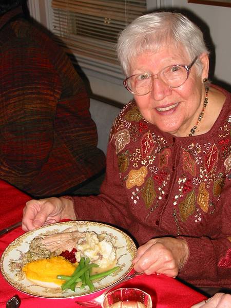 Nov 22, 2001 - Thanksgiving at Paul and Norma's in Tewksbury, Massachusetts.<br />Marie, before the meal.