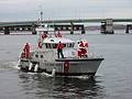 Nov 25, 2001 - Newburyport, Massachusetts.<br />Mr. and Mrs. Santa arriving via a Coast Guard vessel.
