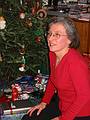 Dec 25, 2001 - Merrimac, Massachusetts.<br />Joyce doling out the presents.