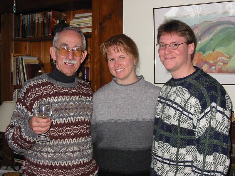 Dec 28, 2001 - At the Delviks at 4 Ocean Street, Manchester, Massachusetts.<br />Ronnie, Krista (Delviks) and Marc Frankenberry.