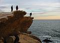 Dec 28, 2001 - On the Curtis estate, Manchester, Massachusetts.<br />Ronnie, Joyce, and Marc atop Sharks Mouth.