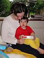 Aug 28, 2001 - Reykjavik, Iceland<br />Gujn in Inga's lap.