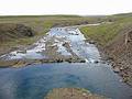 Aug 28, 2001 - Gljfur River at Highway 1.<br />View north.