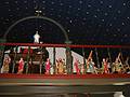 Aug 28, 2001 - Church at ingeyrar, Iceland.<br />Wooden figures in the balcony railing.