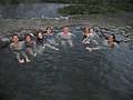 Aug 28, 2001 - Reykjastrnd, Iceland.<br />Eric, Melody, Holly, Baiba, Ptur, Joyce, Dagbjrt, and Carl<br />showing their toes in the geothermal pool Grettislaug (Grettir's bath).