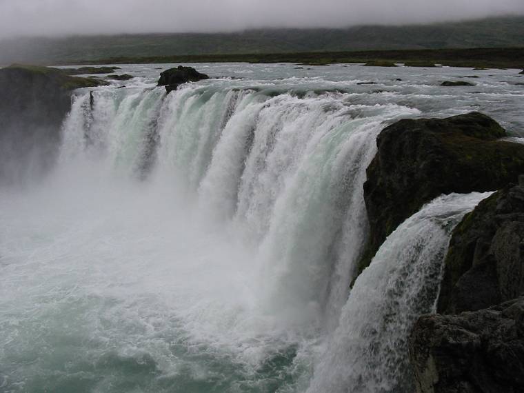 Aug 29, 2001 - Goafoss (the waterfall of the gods), Iceland.