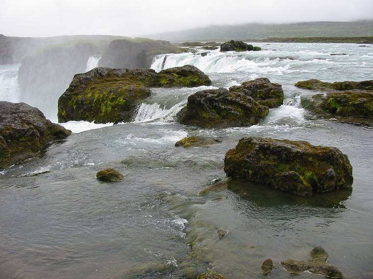 Aug 29, 2001 - Goafoss (the waterfall of the gods), Iceland.