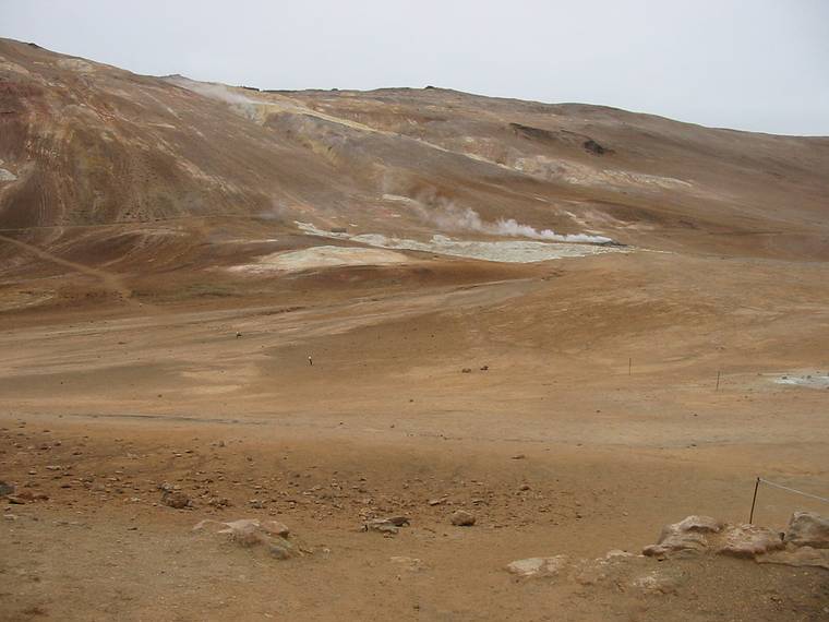 Aug 29, 2001 - Bjarnarflagssto geothermal area 3 km east of Reykjahl, Iceland.