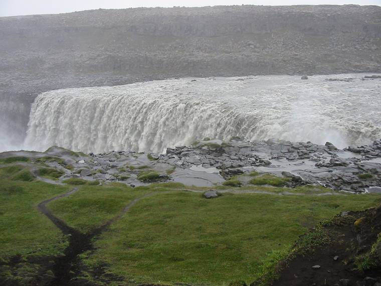 Aug 29, 2001 - Jkulsrgljfur National Park, Iceland.<br />Dettifoss, the most voluminous waterfall in all of Europe.