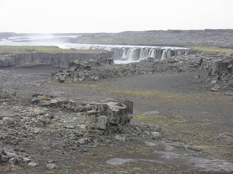 Aug 29, 2001 - Jkulsrgljfur National Park, Iceland.<br />Distant view of Selfoss.