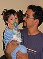Aug 30, 2001 - At Atli and Benna's, Eskifjrur, Iceland.<br />Gujn and Eric.