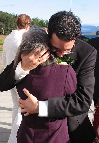 Aug 31, 2001 - Inga and Eric's wedding, Eskifjrur, Iceland.<br />Joyce and Eric.