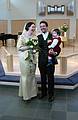 Aug 31, 2001 - Inga and Eric's wedding, Eskifjrur, Iceland.<br />Inga, Eric, and Gujn.