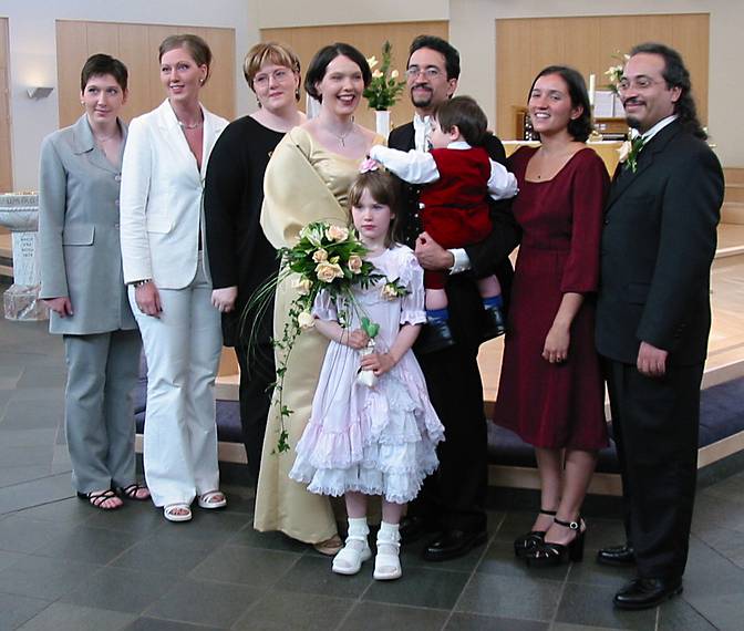 Aug 31, 2001 - Inga and Eric's wedding, Eskifjrur, Iceland.<br />Kristjana, Julia, Dagmar, Inga, Dagbjrt, Eric, Gujn, Melody, and Carl.