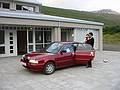 Aug 31, 2001 - Inga and Eric's wedding, Eskifjrur, Iceland.<br />Gujn and Eric in front of the church.