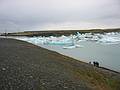 Sept 1, 2001 - At the shore of Jkulsrln (glacial river lagoon) at the foot of Breiamerkurjkull (a part of Vatnajkull)<br />2nd shot of a left to right scan.