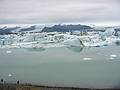 Sept 1, 2001 - At the shore of Jkulsrln (glacial river lagoon) at the foot of Breiamerkurjkull (a part of Vatnajkull).<br />4th shot of a left to right scan. This lagoon can be seen in the Bond movie "Die Another Day".