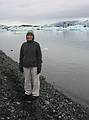 Sept 1, 2001 - At the shore of Jkulsrln (glacial river lagoon) at the foot of Breiamerkurjkull (a part of Vatnajkull).<br />Melody.