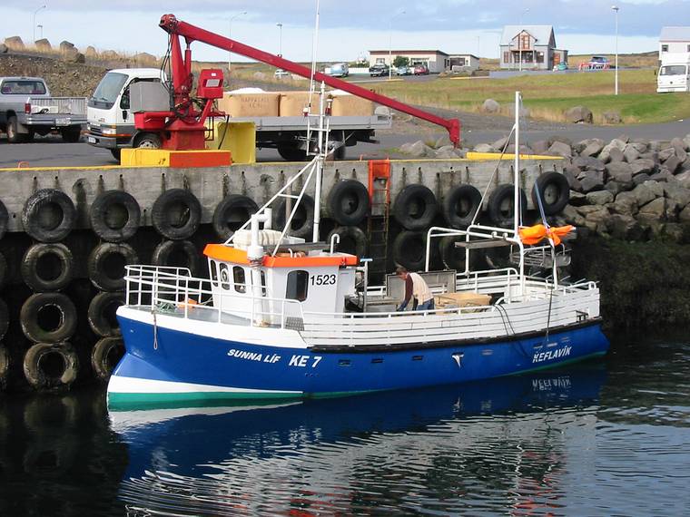 Sept 3, 2001 - Keflavk, Iceland.<br />A fishing boat.