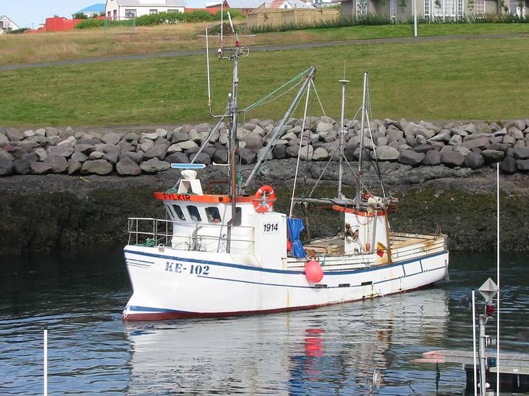 Sept 3, 2001 - Keflavk, Iceland.<br />A fishing boat.