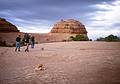 May 13, 2001 - Arches National Park, Utah.<br />Baiba, Joyce, and Ronnie on trail to Delicate Arch.
