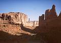 May 14, 2001 - Arches National Park, Utah.<br />Park Avenue in the morning.