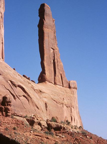 May 14, 2001 - Arches National Park, Utah.<br />Along Park Avenue near Courthouse Towers.