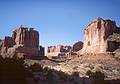 May 14, 2001 - Arches National Park, Utah.<br />Park Avenue from the Courthouse Towers end.