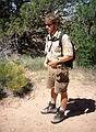 May 14, 2001 - Arches National Park, Utah.<br />National Park's guide at the Windows section of the park