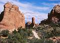 May 14, 2001 - Arches National Park, Utah.<br />Along path to Devils Garden.